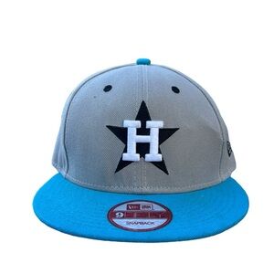 New Era Houston Astros 2 Tone 59FIFTY Fitted Hat Cap Turquoise Gray